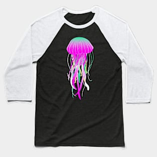 Cute Illuminating Fish Artwork Baseball T-Shirt